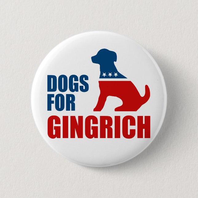 BÓTON REDONDO 5.08CM CÃES PARA GINGRICH (Frente)