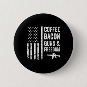 Bóton Redondo 5.08cm Café Bycon Armas E Liberdade - Churrasqueira Grill
