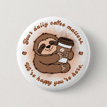 Café de Preguiça Fofa Design de Bom Humor