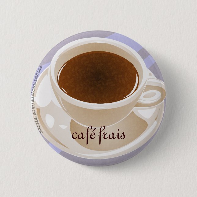 Bóton Redondo 5.08cm Café frais (Frente)
