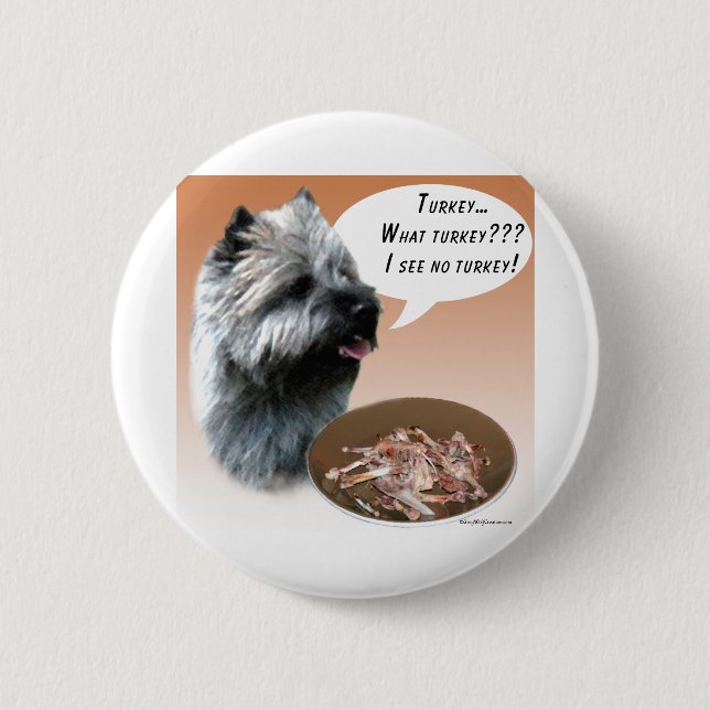 Bóton Redondo 5.08cm Cairn Terrier Turquia (Frente)