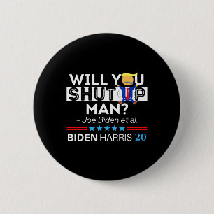 Bóton Redondo 5.08cm Cala-Te, Homem Joe Biden Engraçado Anti Trump Ca
