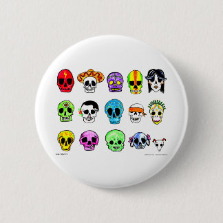 Bóton Redondo 5.08cm Calaveritas
