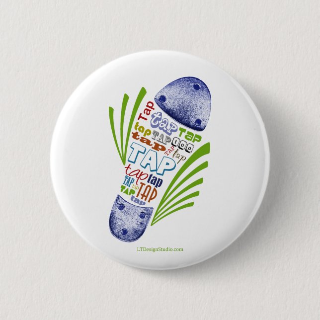 Bóton Redondo 5.08cm Calçados da torneira - botão (Frente)