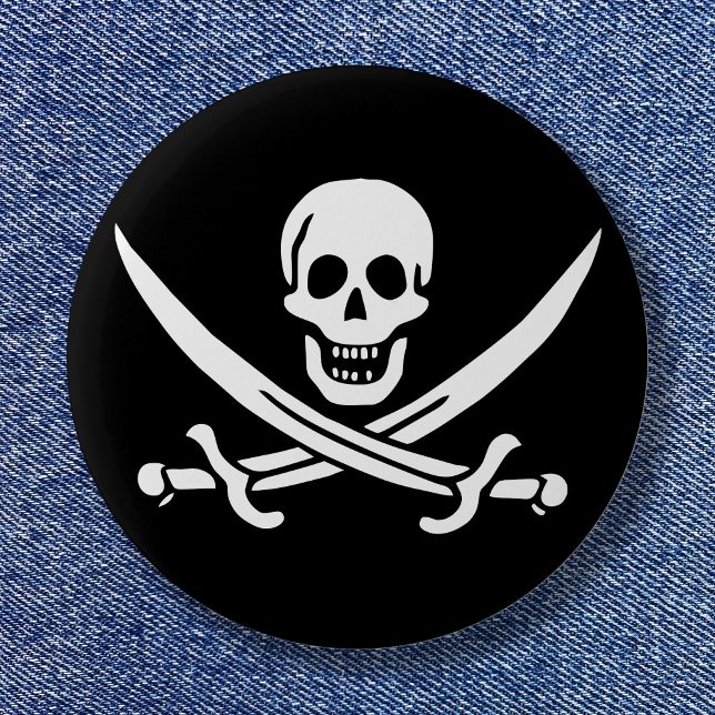 Bóton Redondo 5.08cm Calico Jack (Calico Jack Pinback Button)