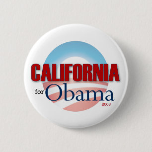 Bóton Redondo 5.08cm Califórnia para Obama