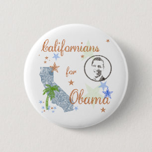Bóton Redondo 5.08cm Californianos para o botão Democratas '08 de Obam