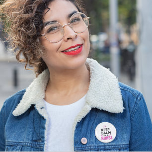 Bóton Redondo 5.08cm Calma, sou enfermeira