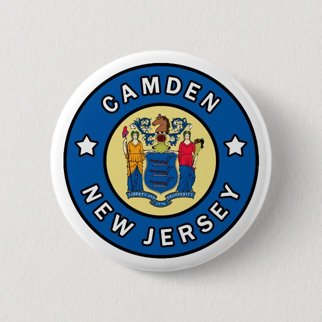Bóton Redondo 5.08cm Camden New Jersey (Frente)