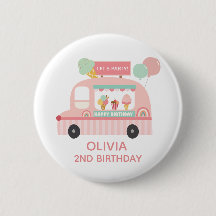 Caminhão de Sorvete Nome Personalizado Idade Anive