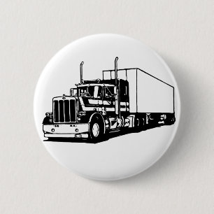 Bóton Redondo 5.08cm Caminhão diesel de semi caminhão Arte desenho a ti