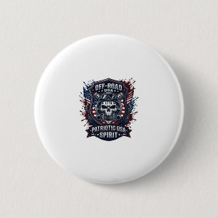 Bóton Redondo 5.08cm Caminhão Monstro Patriótico 1776 Off Road Skull Ca