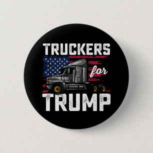 Bóton Redondo 5.08cm Caminhoneiros Para Eleição Presidencial Trump Vint