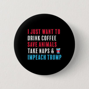 Bóton Redondo 5.08cm Camisa Anti-Trump Resiste Impeach Trump Anima