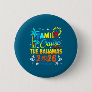 Bóton Redondo 5.08cm Camisa Cruzeiro de Verão da Família Feminina Baham