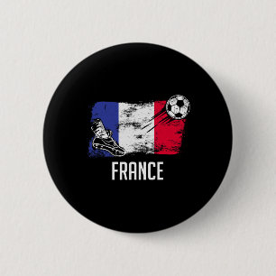 Bóton Redondo 5.08cm Camisa da Bandeira da França Time de Futebol Franc