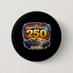 Bóton Redondo 5.08cm Camisa da paisagem montanhosa Idaho 250 Estados Un