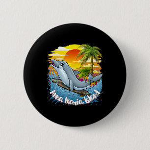 Bóton Redondo 5.08cm Camisa da Praia da Ilha Anna Maria Férias de Prima