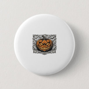 Bóton Redondo 5.08cm Camisa de Abóbora de Halloween com Desenho de Grav