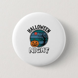 Bóton Redondo 5.08cm Camisa de árvore de abóbora da noite de Halloween