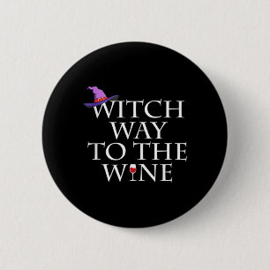 Bóton Redondo 5.08cm Camisa de Bruxa Para o Vinho Funny Halloween Witch