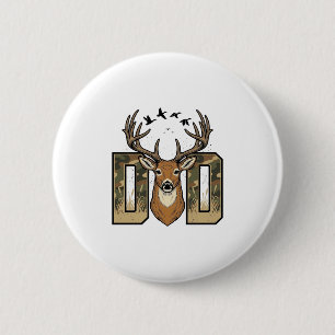 Bóton Redondo 5.08cm Camisa de caça ao veado pai camuflagem Buck Vector