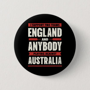Bóton Redondo 5.08cm Camisa de críquete inglesa duas equipes não Austrá