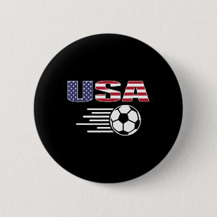 Bóton Redondo 5.08cm Camisa de Fãs de Futebol Orgulhosos da América - B