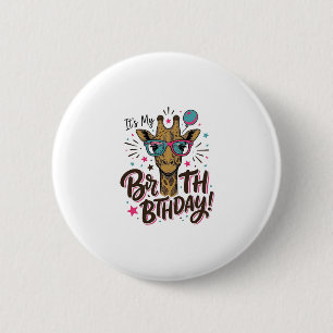 Bóton Redondo 5.08cm Camisa de Festa de Aniversário com Gravação Vintag