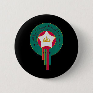 Bóton Redondo 5.08cm Camisa de Futebol Marroquino Bandeira do Marrocos