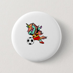 Bóton Redondo 5.08cm Camisa de Futebol Unicórnio Dab Uganda Jersey de F