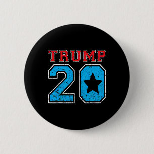 Bóton Redondo 5.08cm Camisa de Futebol Vintage Eleição Donald Trump 202