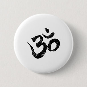 Bóton Redondo 5.08cm Camisa de Meditação Om Símbolo Espiritual Indiano