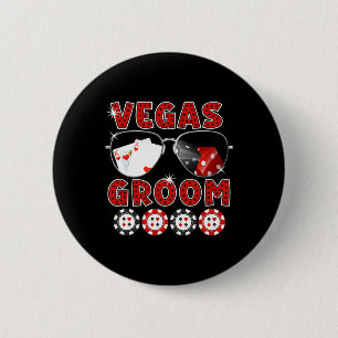 Bóton Redondo 5.08cm Camisa de Noivo de Las Vegas Festa de Despedida de