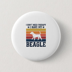 Bóton Redondo 5.08cm Camisa de Terapia de Cachorro Beagle Vintage Desig