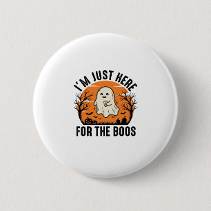 Bóton Redondo 5.08cm Camisa Divertida de Fantasma de Halloween Só Estou