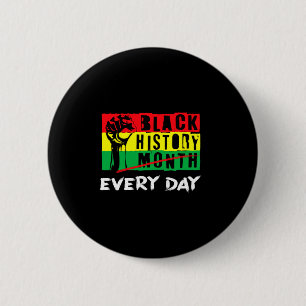 Bóton Redondo 5.08cm Camisa do Mês da História Negra Punho Cerrado Band