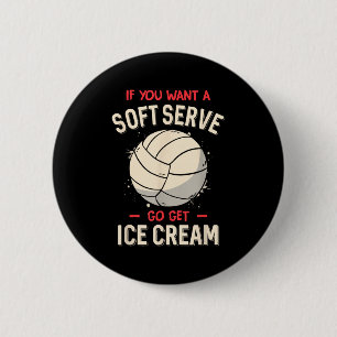 Bóton Redondo 5.08cm Camisa Engraçada De Voleibol Para Meninas Mulheres