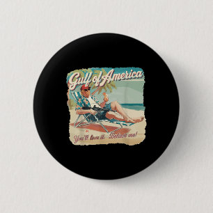Bóton Redondo 5.08cm Camisa Engraçada Do Golfo Dos Eua América No Leste