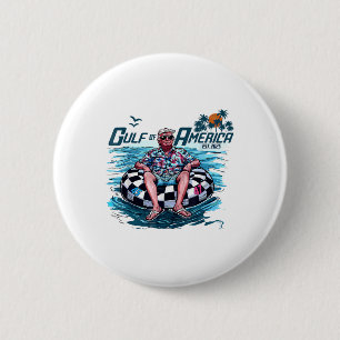 Bóton Redondo 5.08cm Camisa Engraçada Do Golfo Dos Eua América No Leste