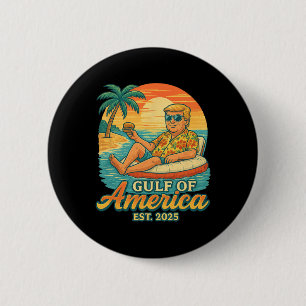 Bóton Redondo 5.08cm Camisa Engraçada Do Golfo Dos Eua América No Leste