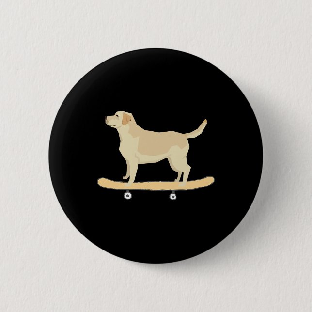 Bóton Redondo 5.08cm Camisa engraçada do Labrador de skate presente  (Frente)