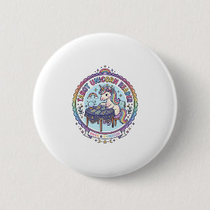 Bóton Redondo 5.08cm Camisa engraçada do leitor de tarot de unicórnio G
