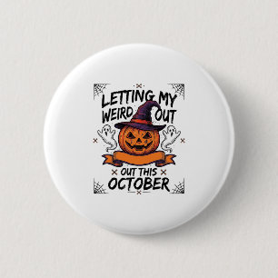 Bóton Redondo 5.08cm Camisa Estranha de Halloween Com Fantasmas de Abób