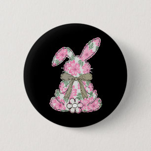 Bóton Redondo 5.08cm Camisa Feminina Coquette Bow Easter Bunny Spring F