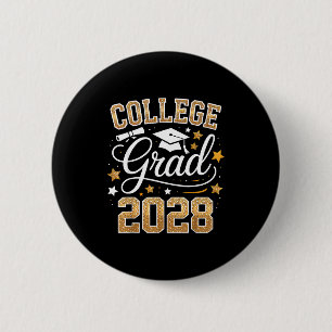 Bóton Redondo 5.08cm Camisa Graduado Faculdade Turma 2028 Sênior
