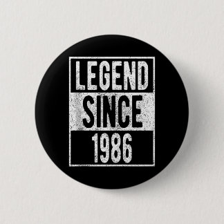 Bóton Redondo 5.08cm Camisa Lenda Desde 1986 36 Anos Presentes 36º