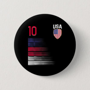 Bóton Redondo 5.08cm Camisa Ll Bandeira de Futebol dos EUA 