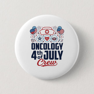 Bóton Redondo 5.08cm Camisa Médica Patriótica da Tripulação de Oncologi