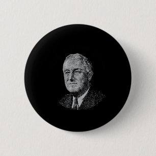 Bóton Redondo 5.08cm Camisa Nova Fdr Roosevelt Nova